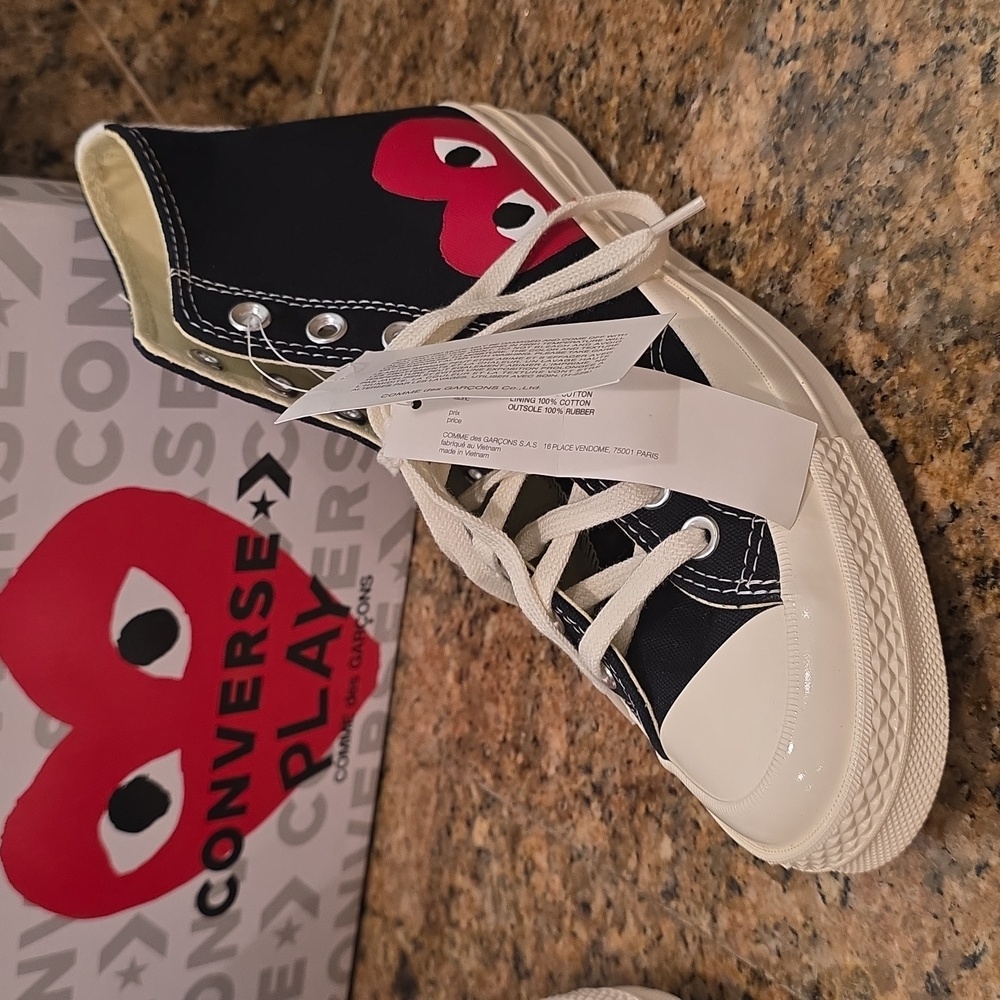NWT Converse X Comme des Garcons Play Chuck Taylor 70 - SZ W9/M7 - Picture 3 of 9